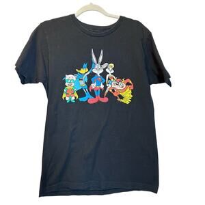 Warner Brothers superhero T shirt short sleeve black cotton